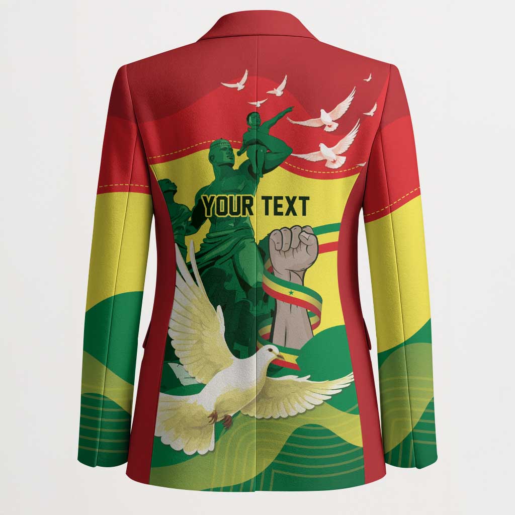 Personalized Senegal Independence Day Blazer African Renaissance Monument