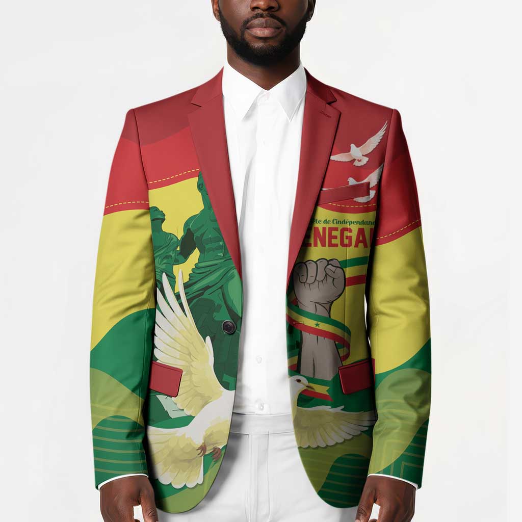 Personalized Senegal Independence Day Blazer African Renaissance Monument