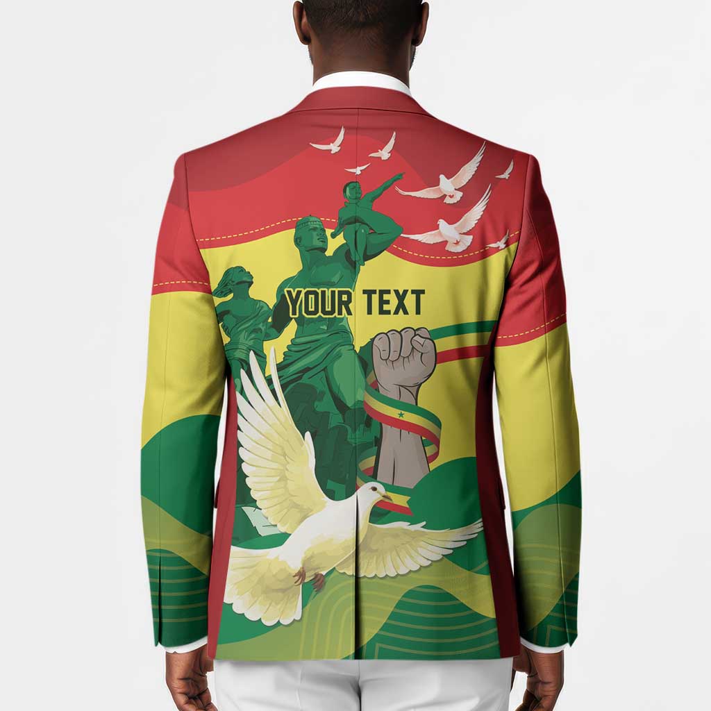 Personalized Senegal Independence Day Blazer African Renaissance Monument