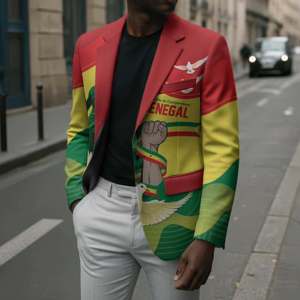 Personalized Senegal Independence Day Blazer African Renaissance Monument