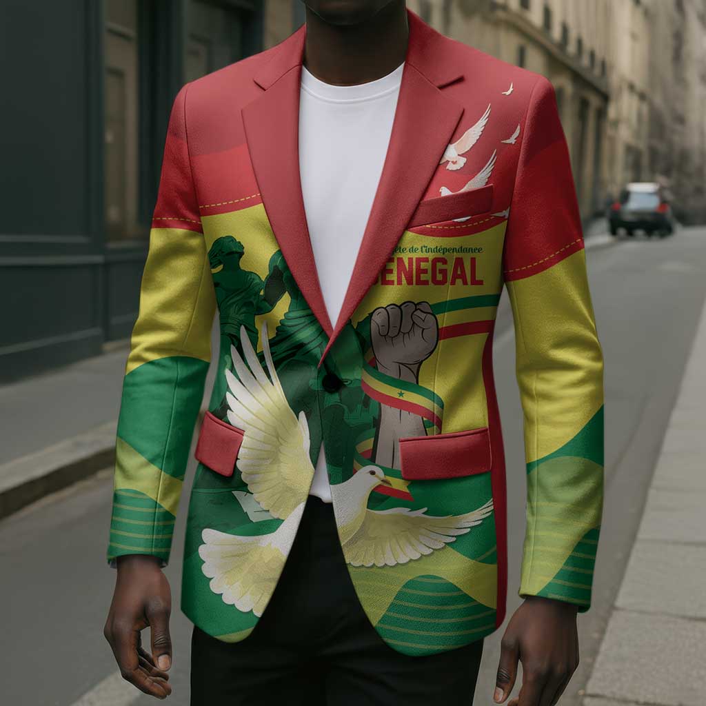 Personalized Senegal Independence Day Blazer African Renaissance Monument