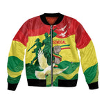 Personalized Senegal Independence Day Bomber Jacket African Renaissance Monument