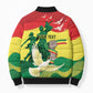 Personalized Senegal Independence Day Bomber Puffer Jacket African Renaissance Monument