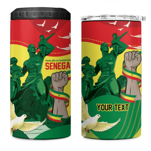 Personalized Senegal Independence Day 4 in 1 Can Cooler Tumbler African Renaissance Monument