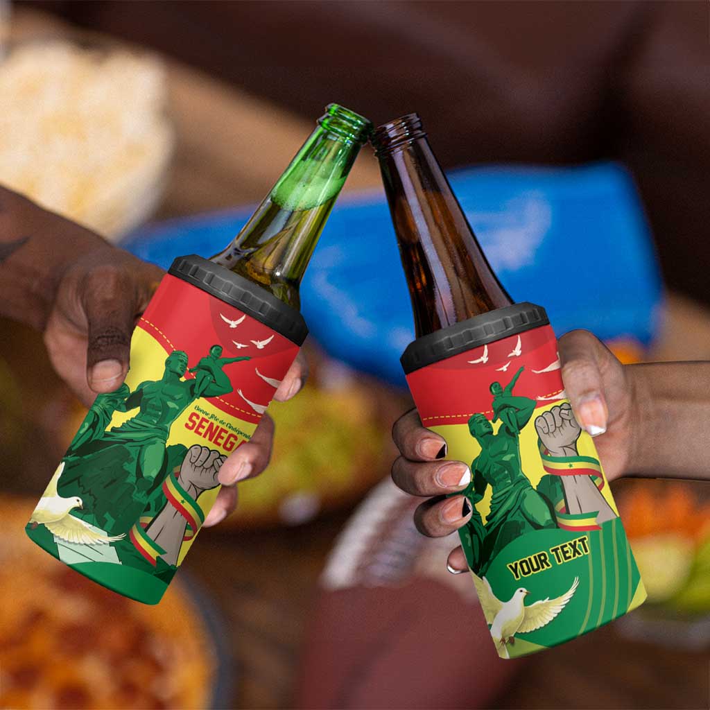 Personalized Senegal Independence Day 4 in 1 Can Cooler Tumbler African Renaissance Monument