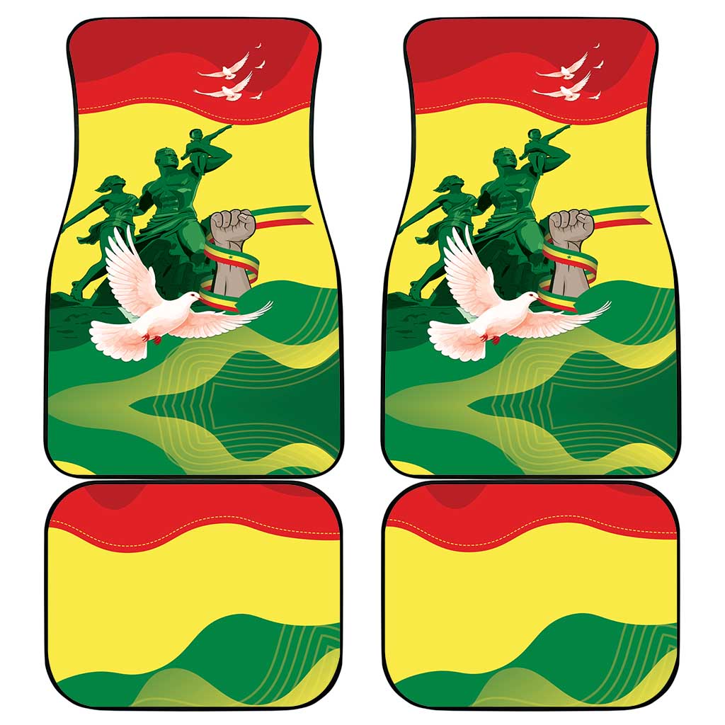 Personalized Senegal Independence Day Car Mats African Renaissance Monument