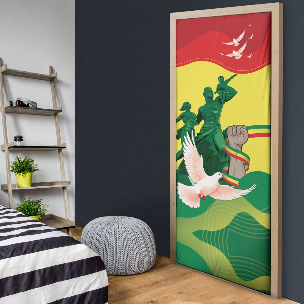 Personalized Senegal Independence Day Door Cover African Renaissance Monument