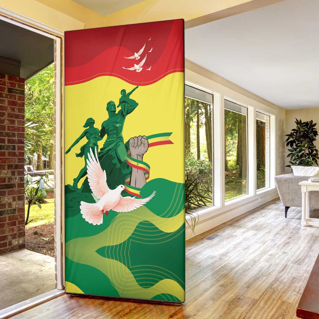 Personalized Senegal Independence Day Door Cover African Renaissance Monument