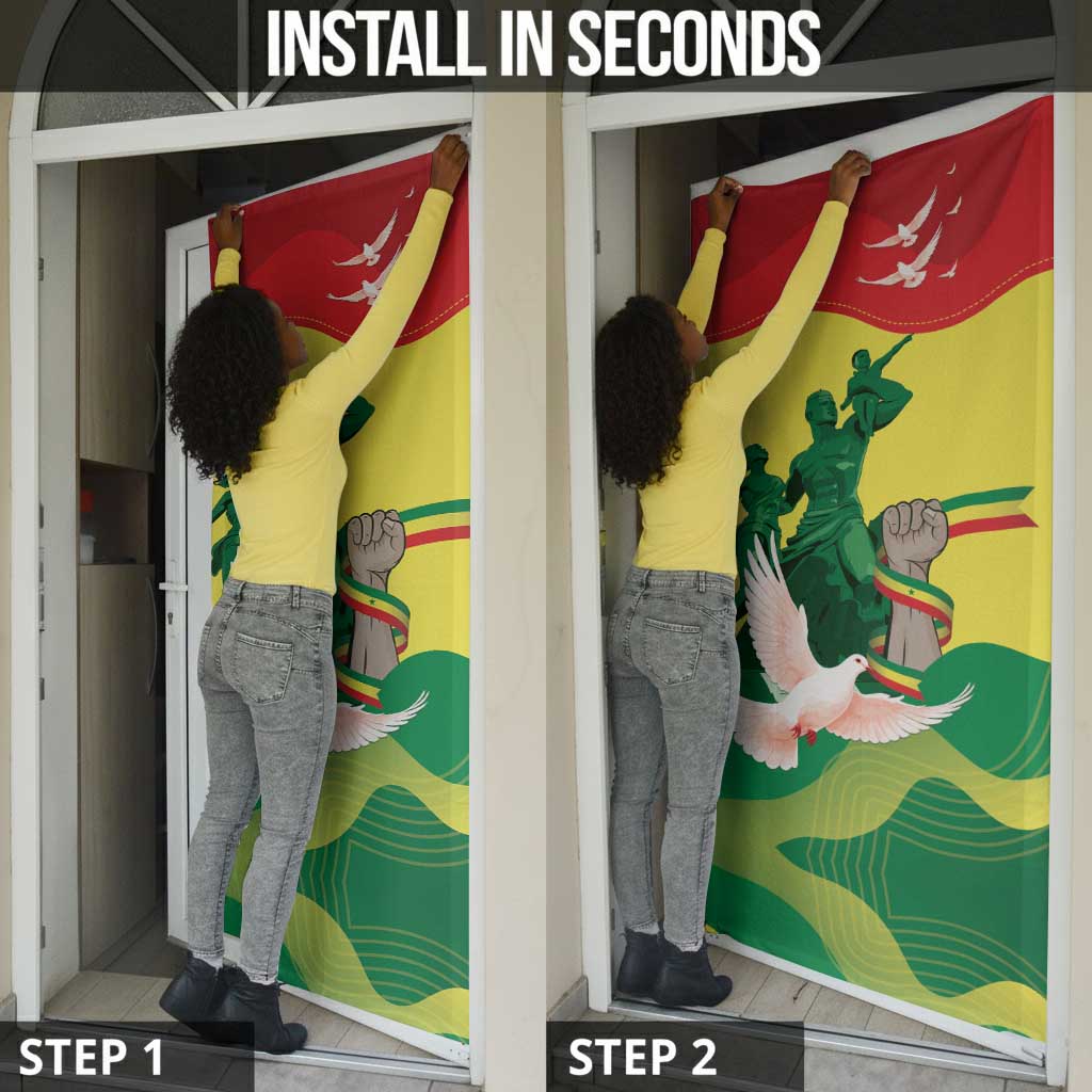Personalized Senegal Independence Day Door Cover African Renaissance Monument
