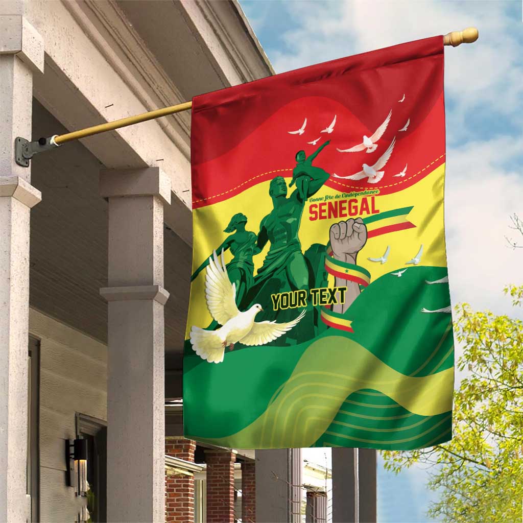 Personalized Senegal Independence Day Garden Flag African Renaissance Monument