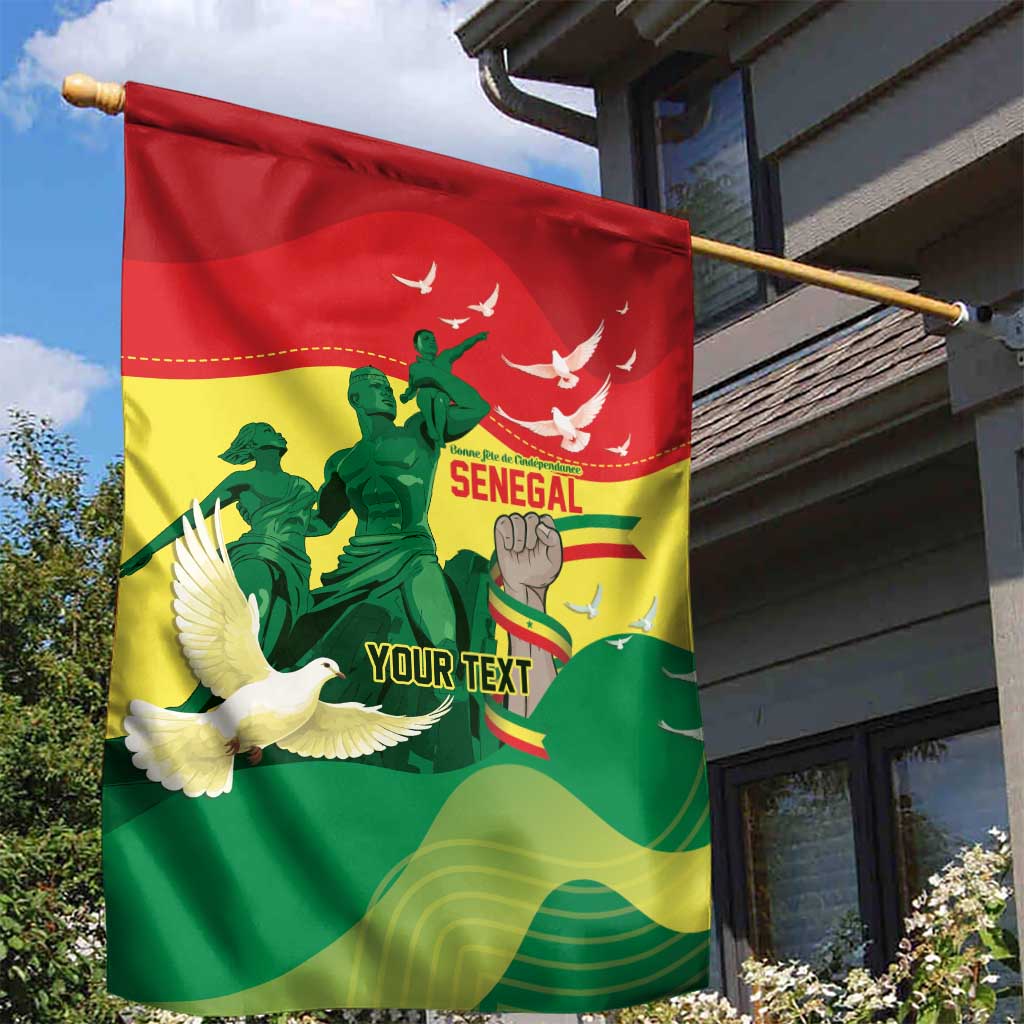 Personalized Senegal Independence Day Garden Flag African Renaissance Monument