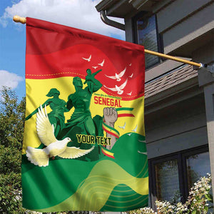 Personalized Senegal Independence Day Garden Flag African Renaissance Monument