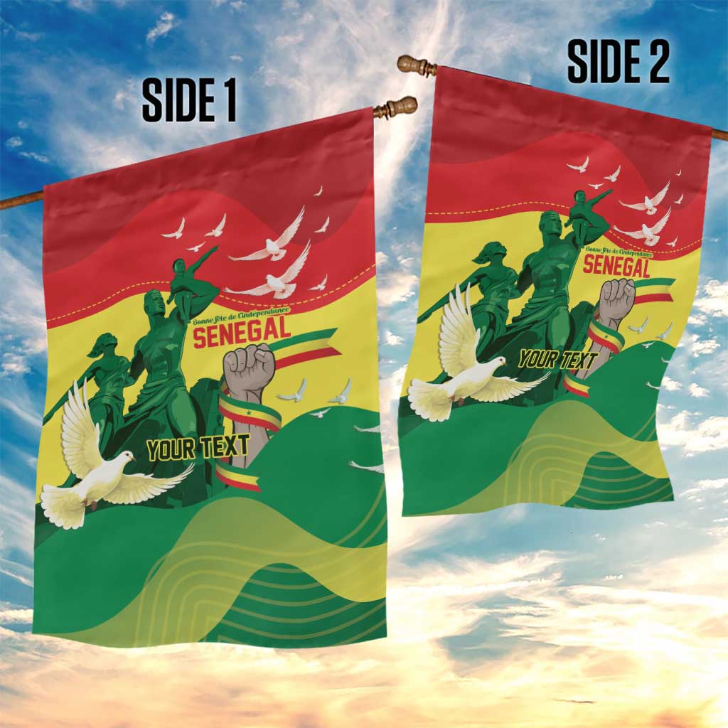 Personalized Senegal Independence Day Garden Flag African Renaissance Monument