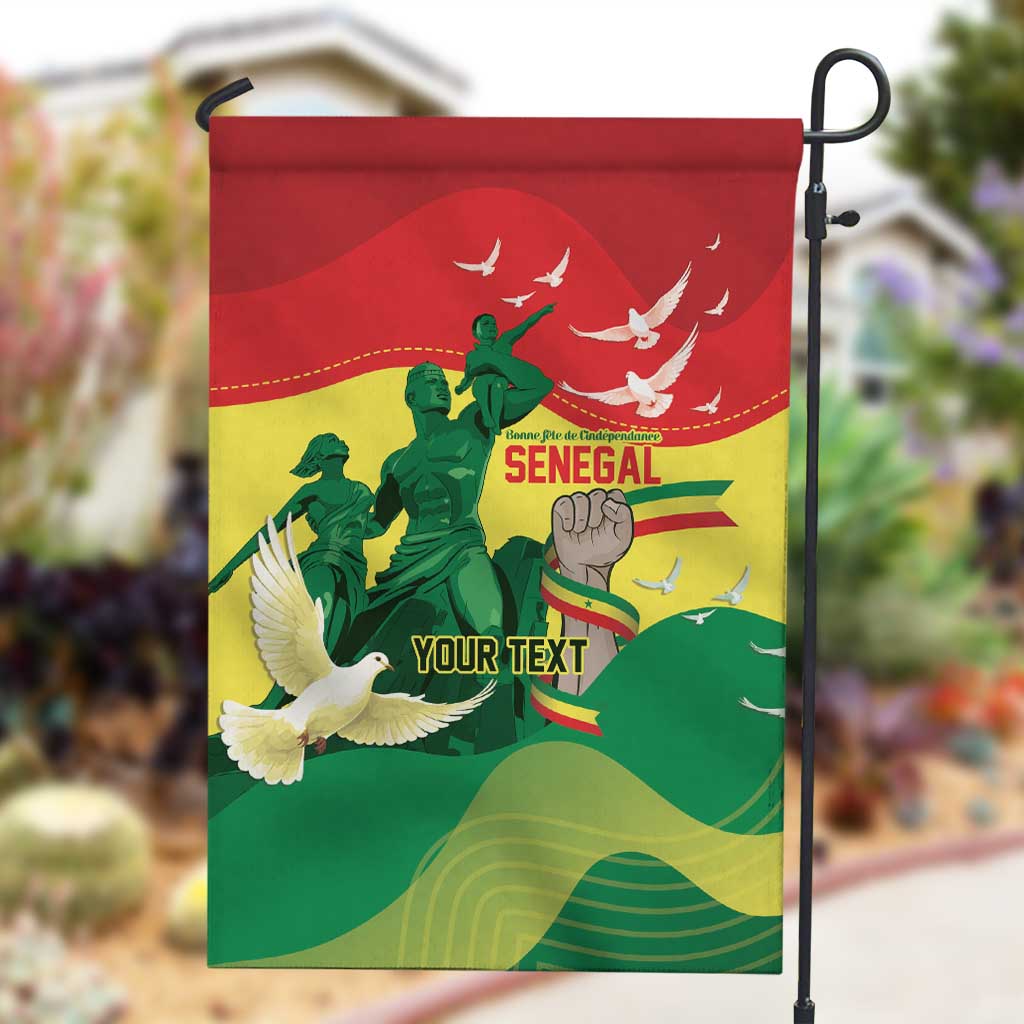 Personalized Senegal Independence Day Garden Flag African Renaissance Monument