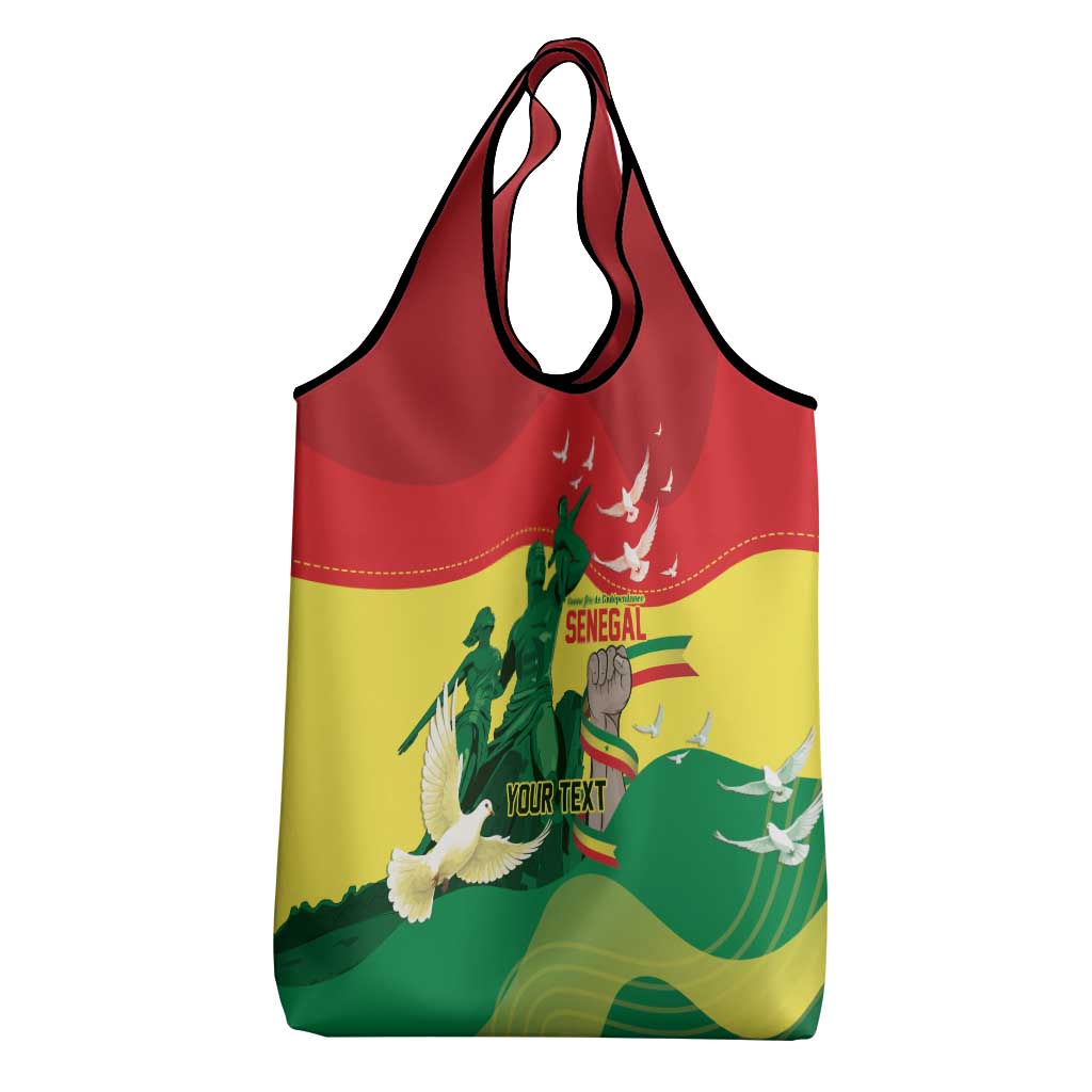 Personalized Senegal Independence Day Grocery Bag African Renaissance Monument