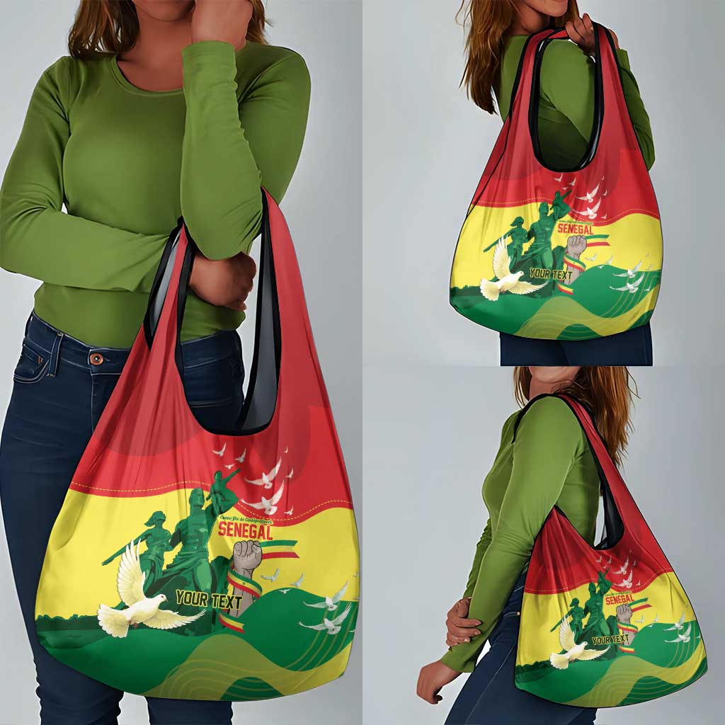 Personalized Senegal Independence Day Grocery Bag African Renaissance Monument