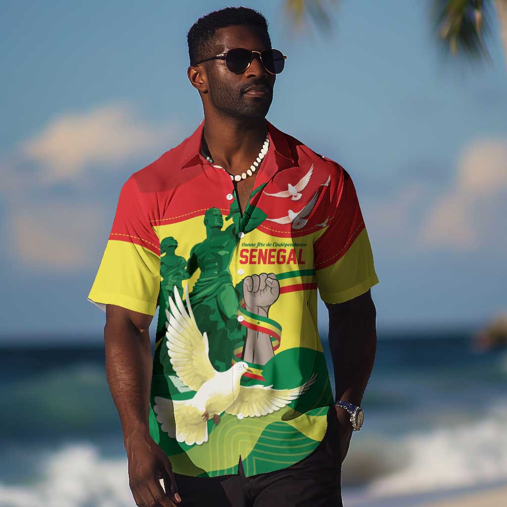 Personalized Senegal Independence Day Hawaiian Shirt African Renaissance Monument