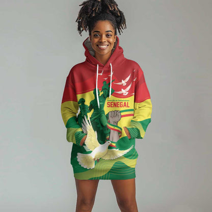 Personalized Senegal Independence Day Hoodie Dress African Renaissance Monument