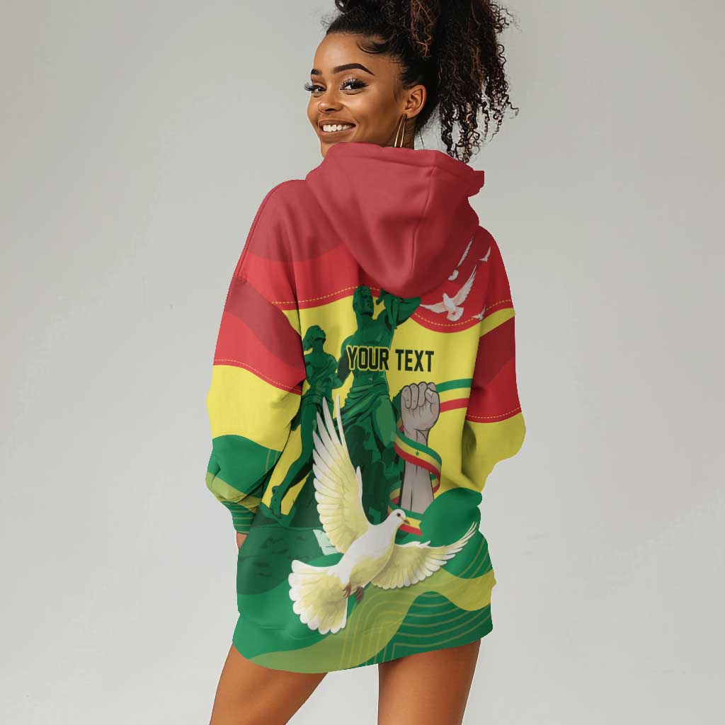 Personalized Senegal Independence Day Hoodie Dress African Renaissance Monument