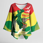 Personalized Senegal Independence Day Kimono Sleeve Blouse African Renaissance Monument