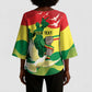 Personalized Senegal Independence Day Kimono Sleeve Blouse African Renaissance Monument