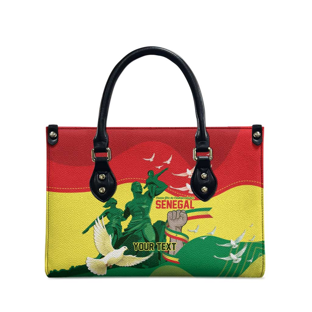 Personalized Senegal Independence Day Leather Bag African Renaissance Monument