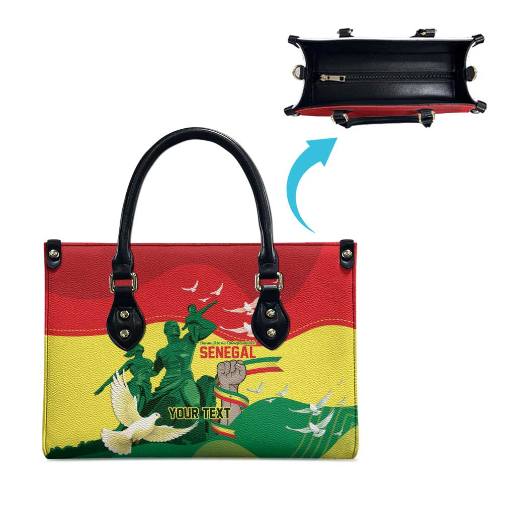 Personalized Senegal Independence Day Leather Bag African Renaissance Monument
