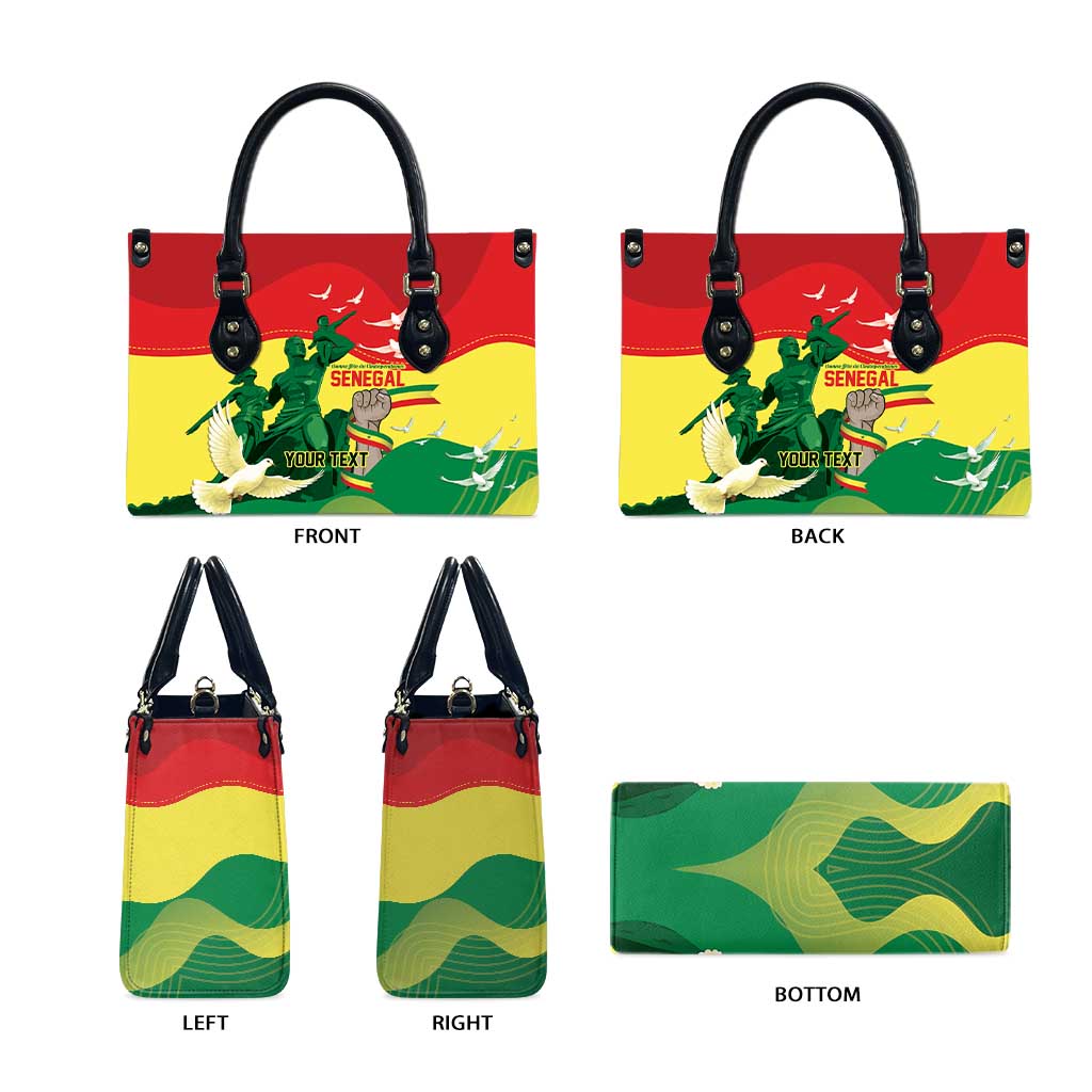 Personalized Senegal Independence Day Leather Bag African Renaissance Monument