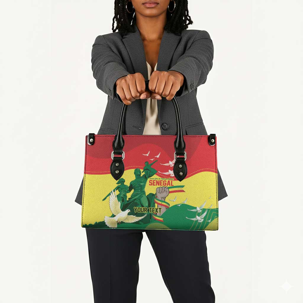 Personalized Senegal Independence Day Leather Bag African Renaissance Monument