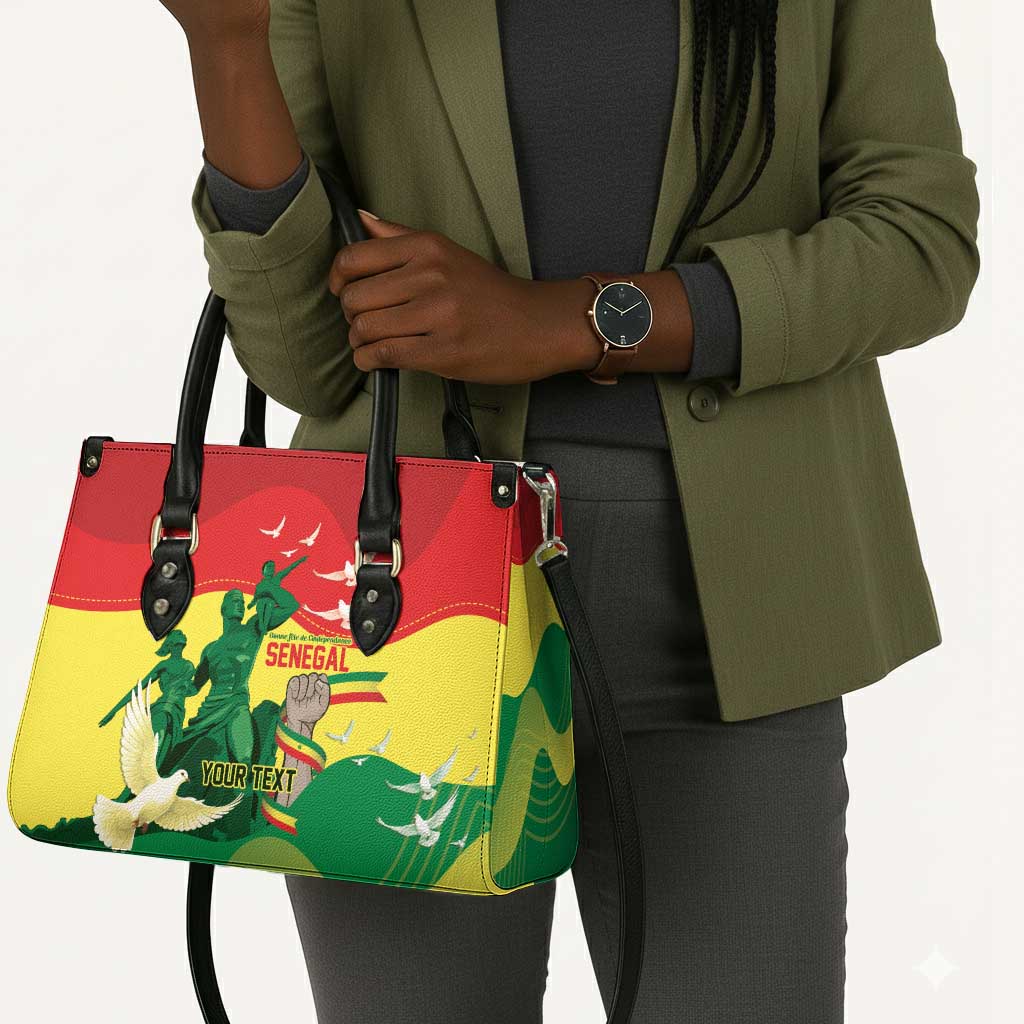 Personalized Senegal Independence Day Leather Bag African Renaissance Monument