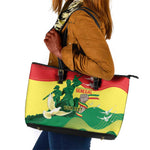 Personalized Senegal Independence Day Leather Tote Bag African Renaissance Monument