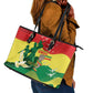 Personalized Senegal Independence Day Leather Tote Bag African Renaissance Monument