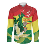 Personalized Senegal Independence Day Long Sleeve Button Shirt African Renaissance Monument