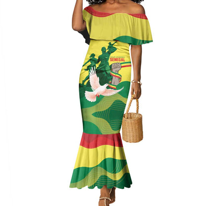 Personalized Senegal Independence Day Mermaid Dress African Renaissance Monument