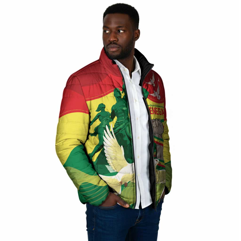 Personalized Senegal Independence Day Padded Jacket African Renaissance Monument