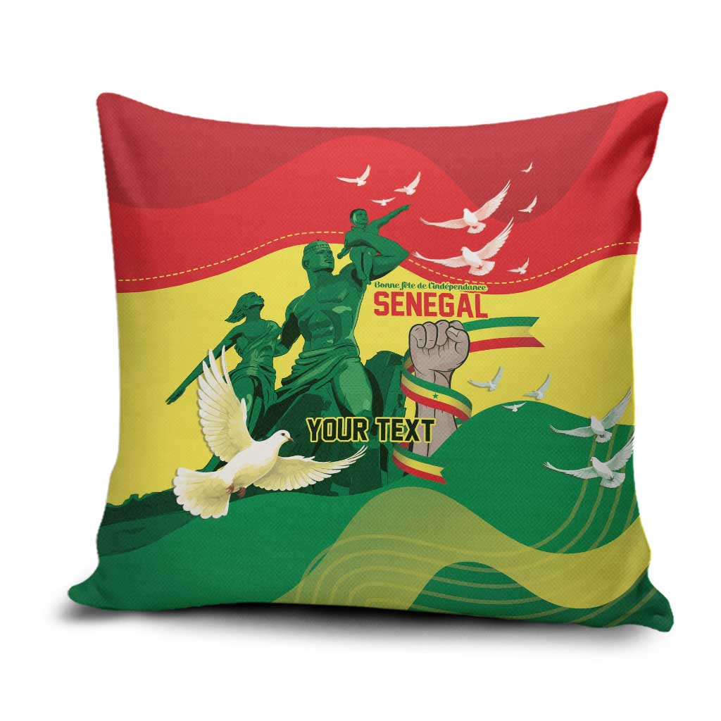 Personalized Senegal Independence Day Pillow Cover African Renaissance Monument