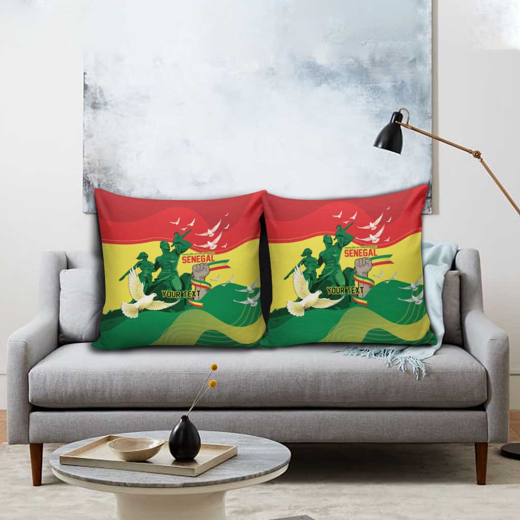 Personalized Senegal Independence Day Pillow Cover African Renaissance Monument