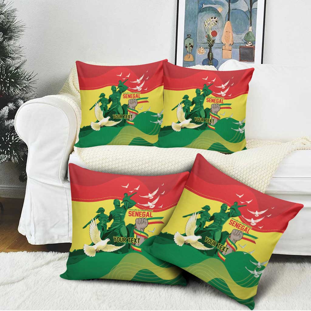 Personalized Senegal Independence Day Pillow Cover African Renaissance Monument