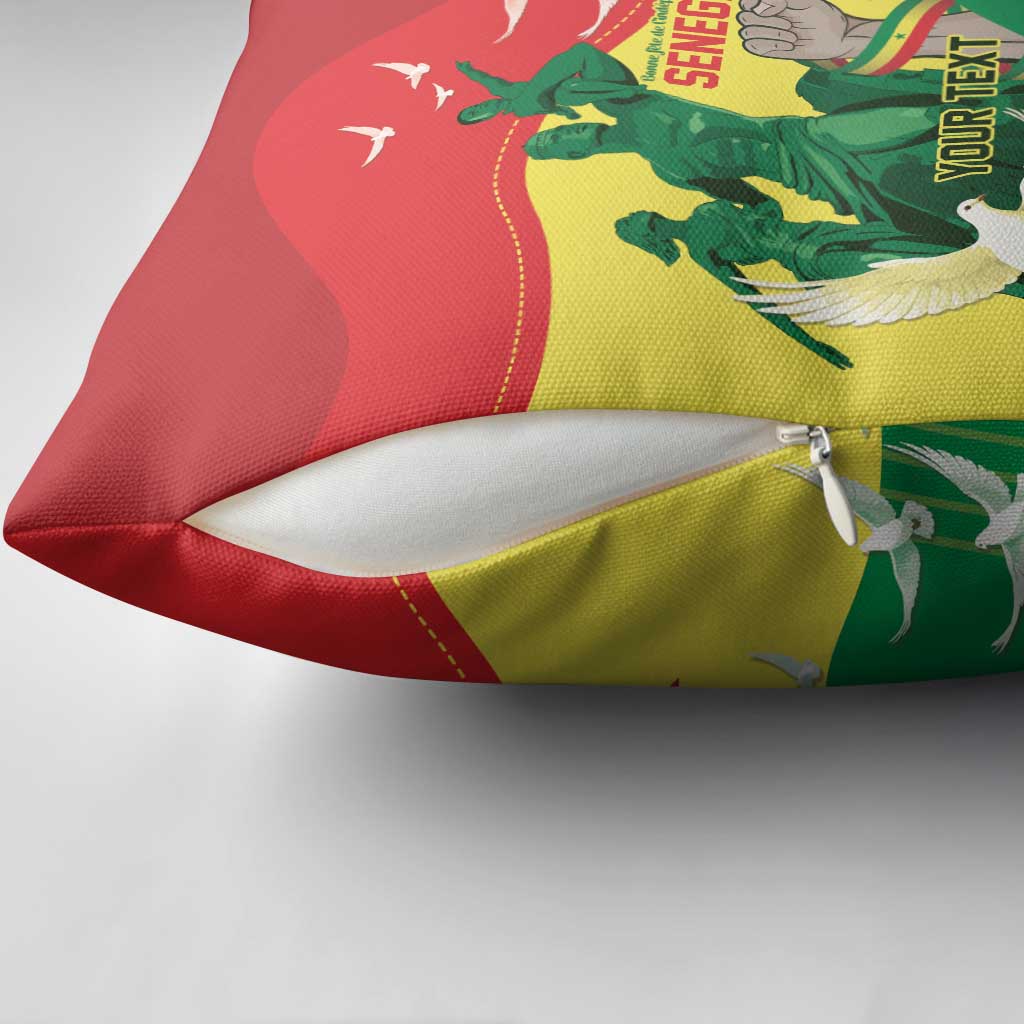 Personalized Senegal Independence Day Pillow Cover African Renaissance Monument