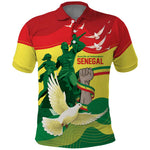 Personalized Senegal Independence Day Polo Shirt African Renaissance Monument