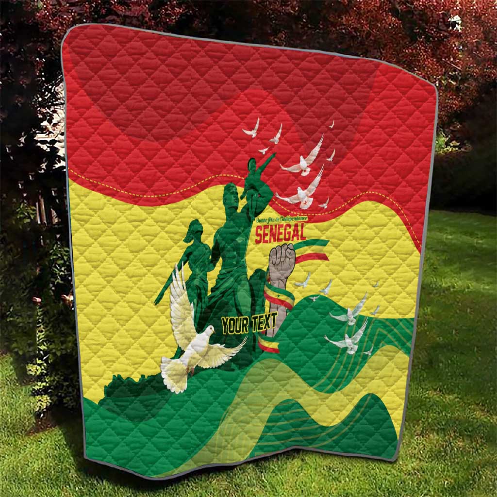 Personalized Senegal Independence Day Quilt African Renaissance Monument