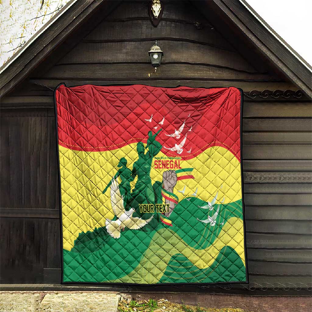 Personalized Senegal Independence Day Quilt African Renaissance Monument