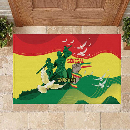 Personalized Senegal Independence Day Rubber Doormat African Renaissance Monument