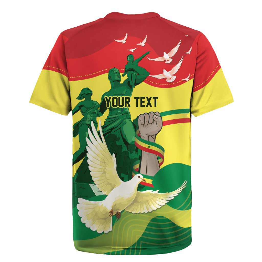 Personalized Senegal Independence Day Rugby Jersey African Renaissance Monument