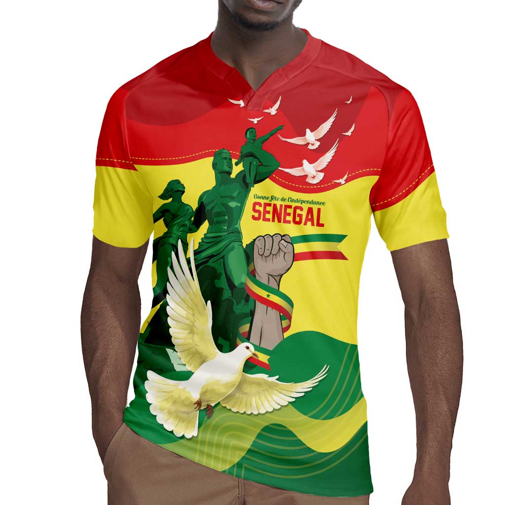 Personalized Senegal Independence Day Rugby Jersey African Renaissance Monument