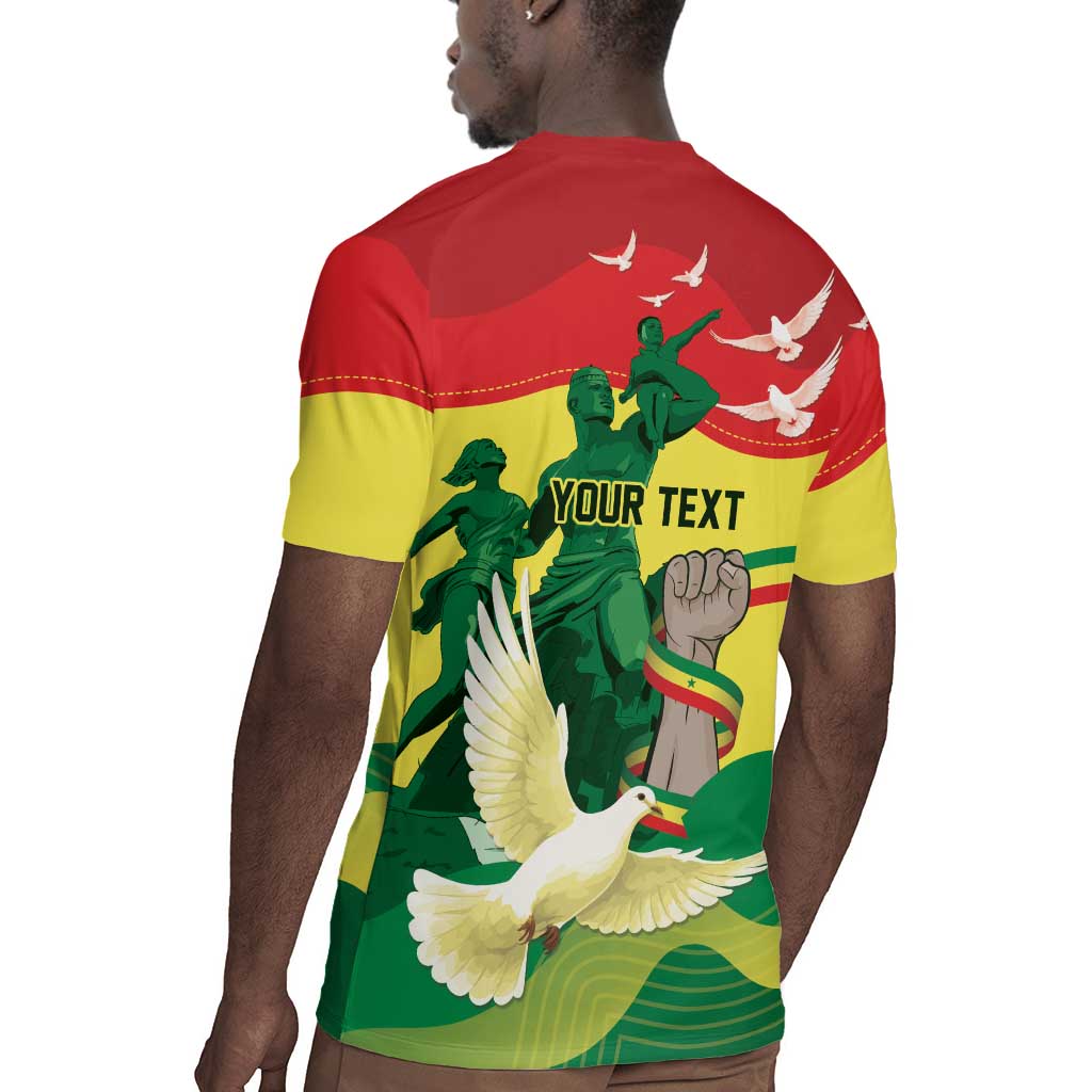 Personalized Senegal Independence Day Rugby Jersey African Renaissance Monument