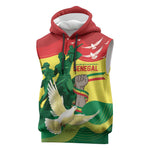 Personalized Senegal Independence Day Sleeveless Hoodie African Renaissance Monument