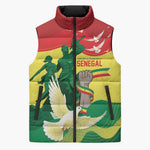 Personalized Senegal Independence Day Sleeveless Puffer Jacket African Renaissance Monument
