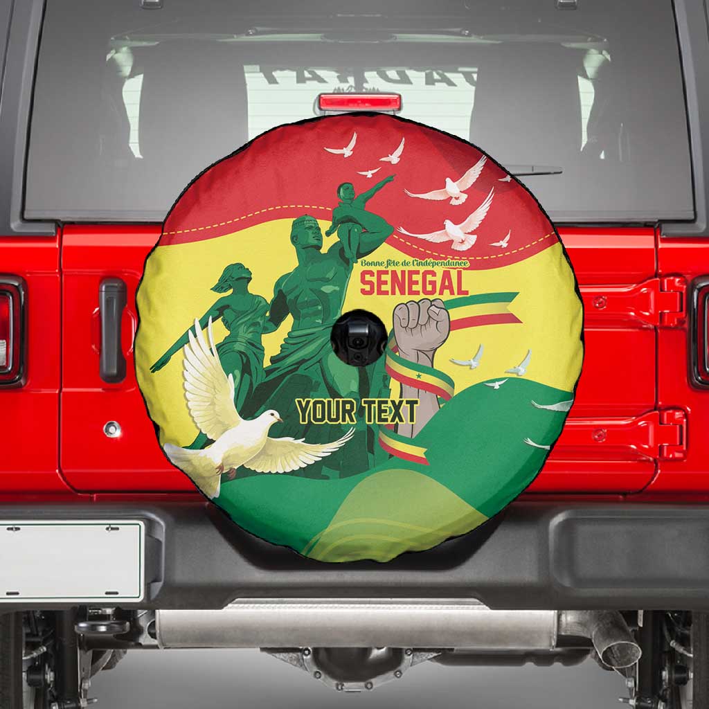 Personalized Senegal Independence Day Spare Tire Cover African Renaissance Monument