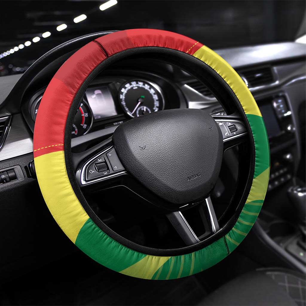 Senegal Independence Day Steering Wheel Cover African Renaissance Monument